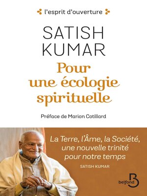 cover image of Pour une écologie spirituelle